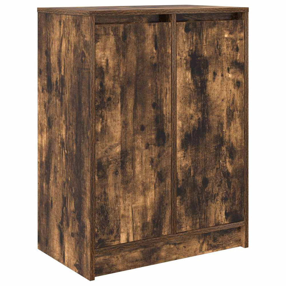 Armoire à chaussures chêne fumé 57x34x76 cm bois d'ingénierie