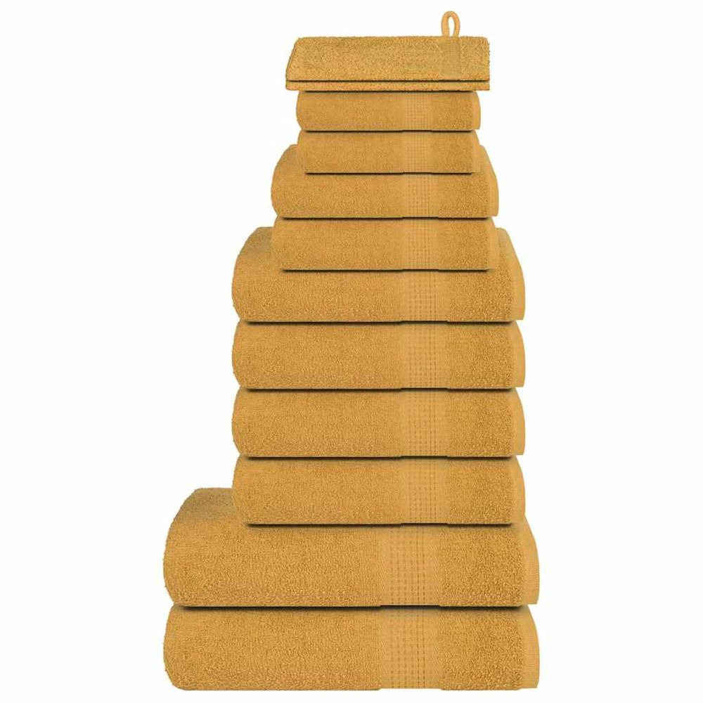 Ensemble de serviettes frogn 12 pcs doré 360 g/m²