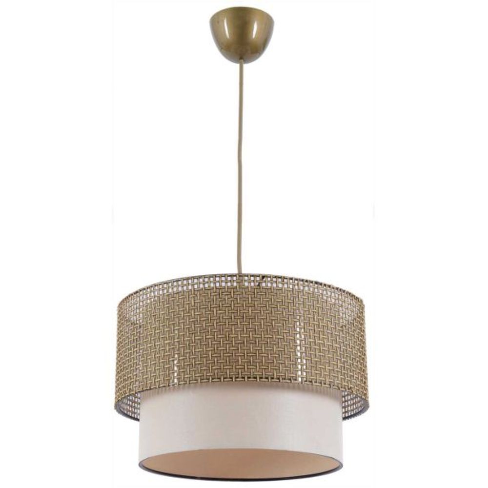 Suspension en métal et tissu coral