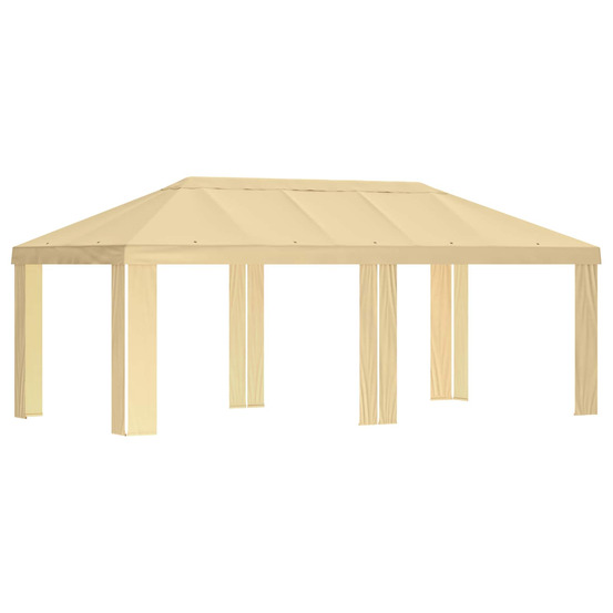 Housse de gazebo 6 x 3 m crème polyester 190
