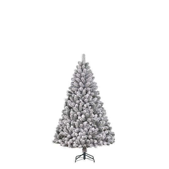 Black box arbre de noël artificiel charlton - 91x91x155 cm - pvc - neige, vert