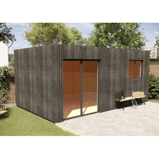 Annexe de jardin bois en bois 5,5 x 3,5 x 2,7 m