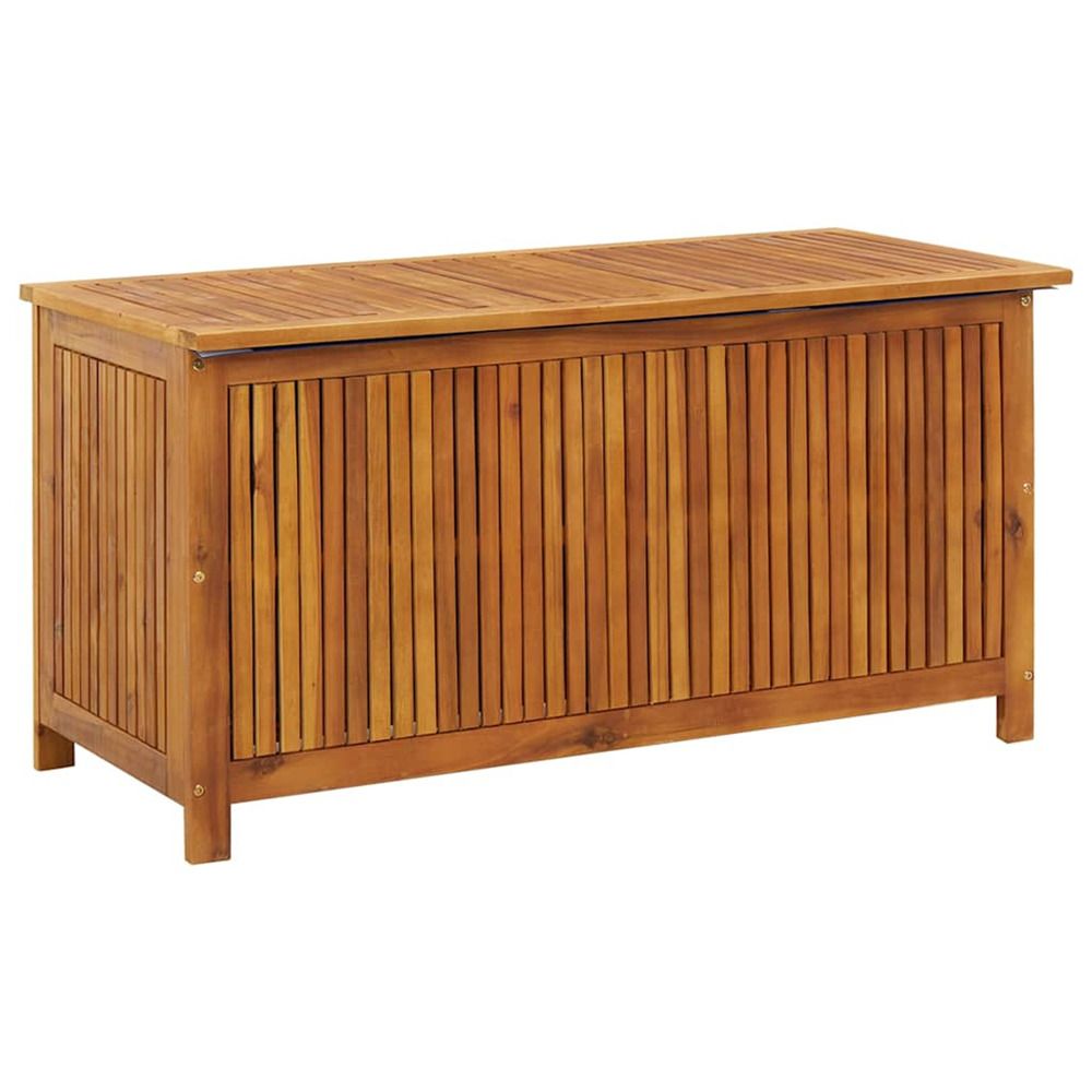 Boîte de rangement de jardin 113x50x58 cm bois d'acacia solide
