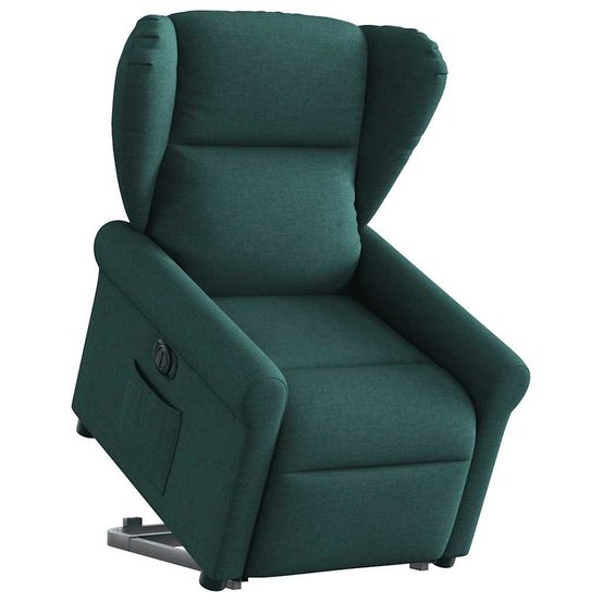 Fauteuil inclinable électrique vert foncé tissu