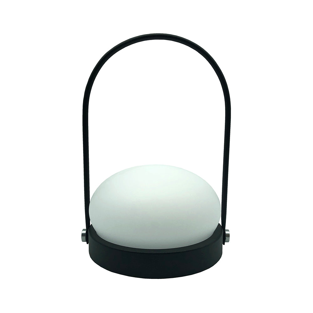 Lampe de table sans fil led couleur blanc chaud day noir métal h22xl16cm