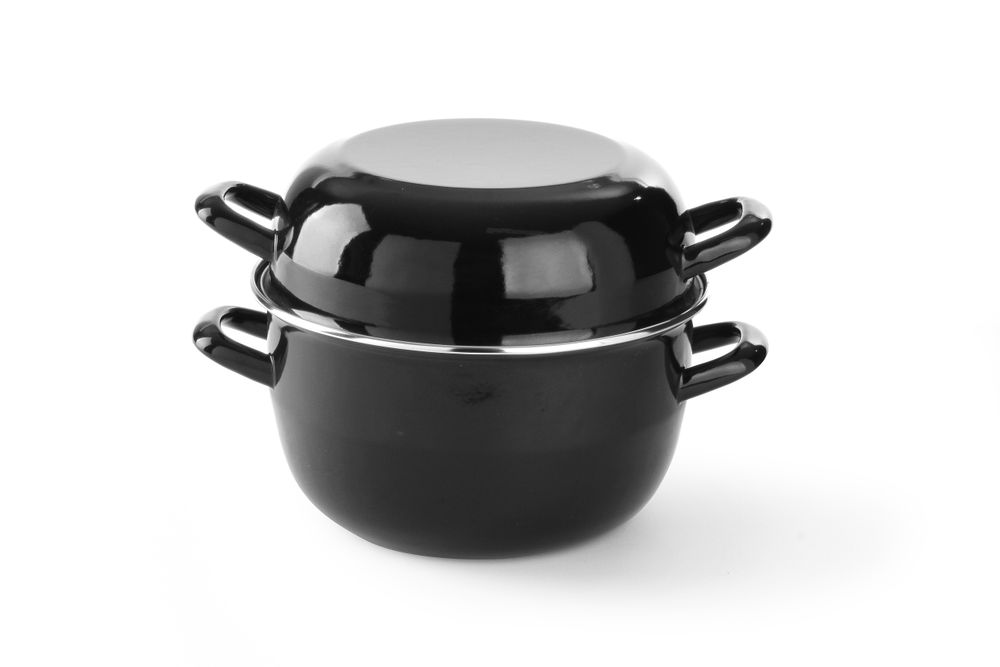 Cocotte à moules émaillée - avec couvercle - hendi