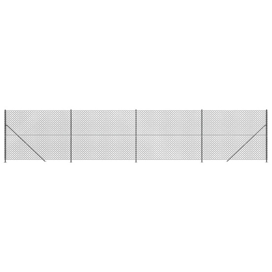 Clôture à mailles losangées avec bride anthracite 1,6x10 m