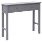 Table console gris 90 x 30 x 77 cm bois