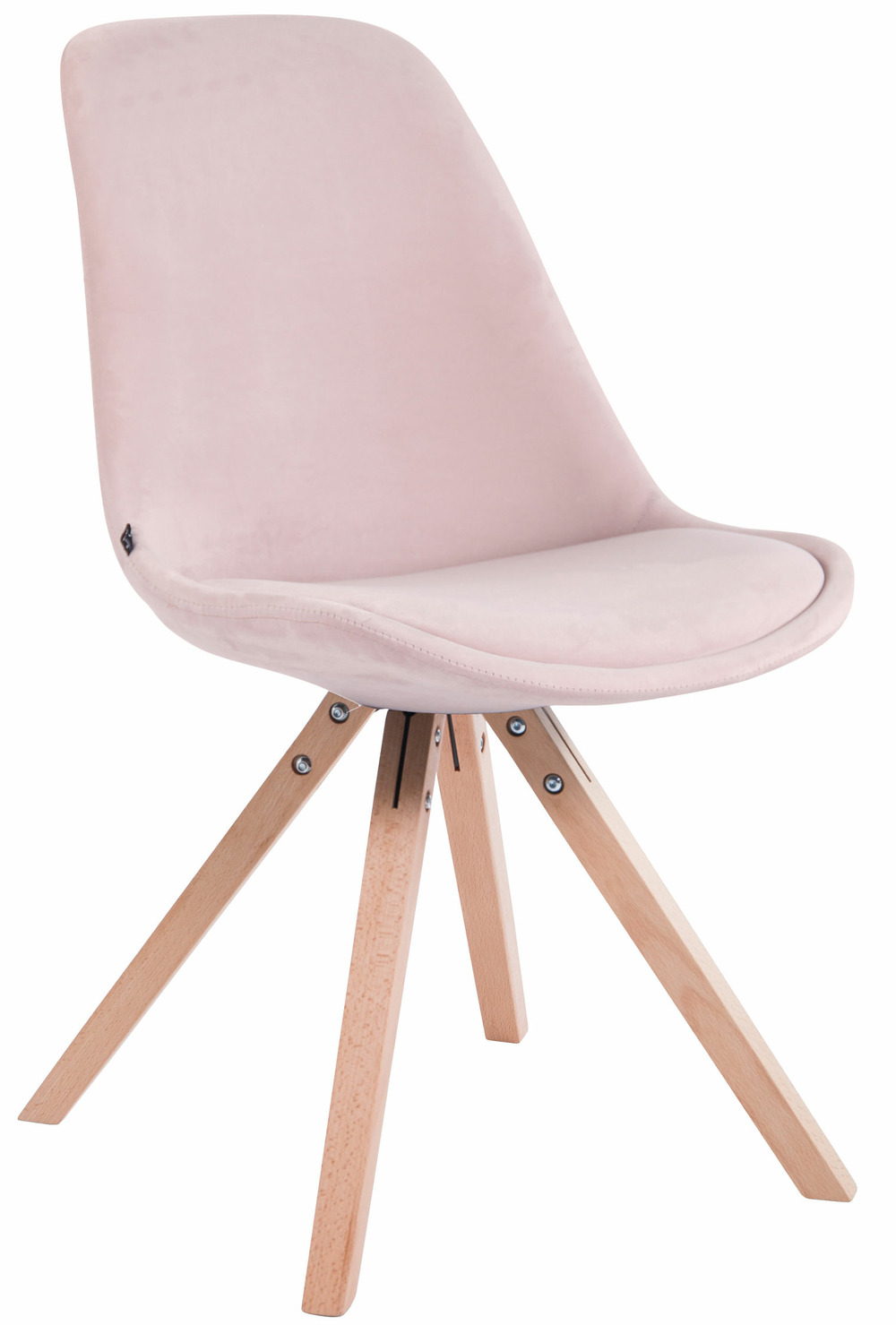 Chaise visiteur toulouse velours carré naturel