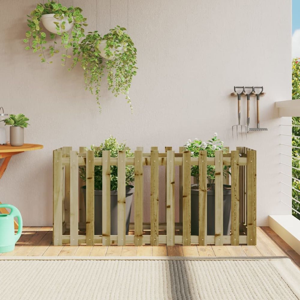 Potager sur pied en pin traité autoclave hauteur 70cm 150x50cm