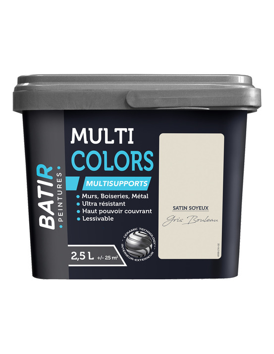 Batir multicolors peinture multisupports satin soyeux 2.5l - batir