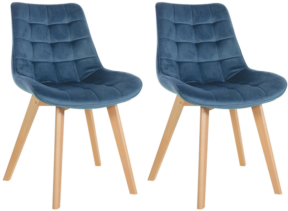 Lot de 2 chaises brook en velours