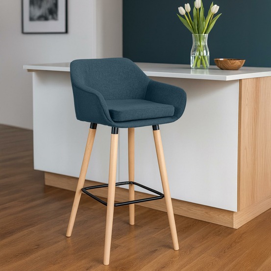 Tabouret de bar grant tissu