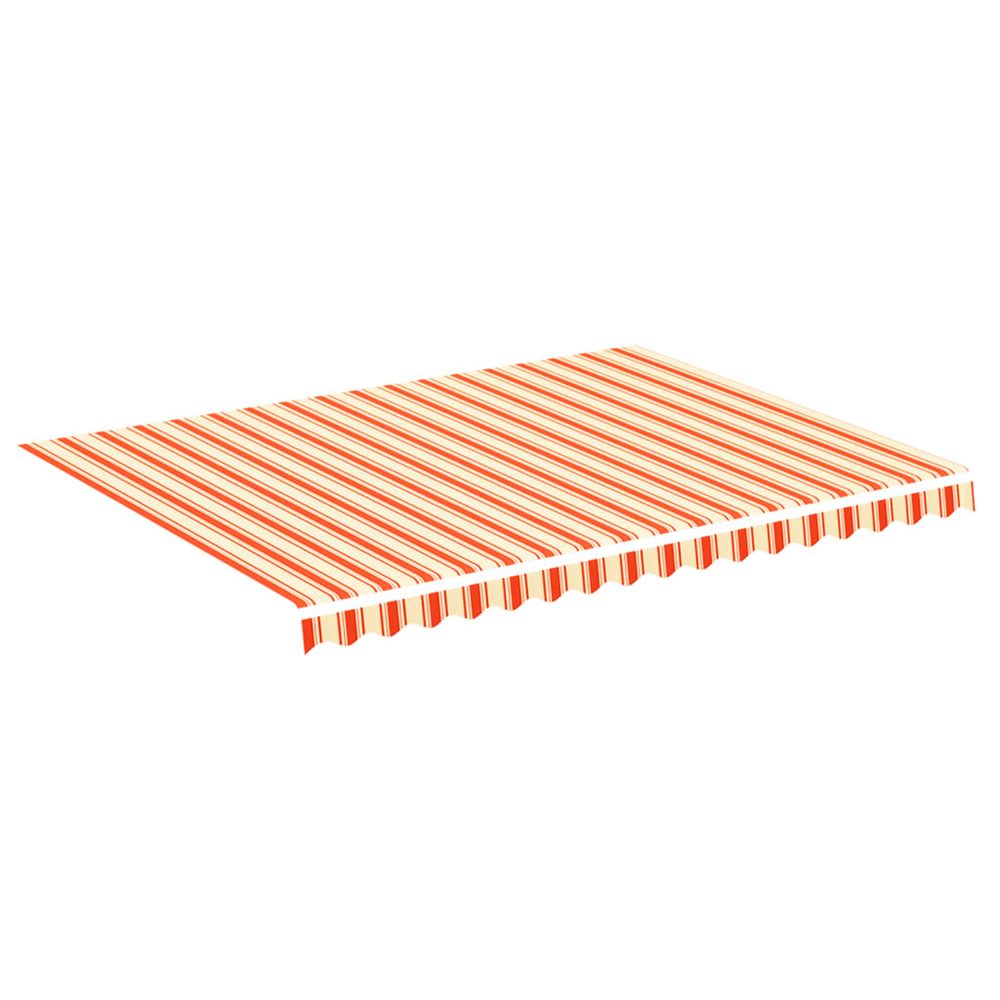 Tissu de remplacement pour auvent jaune et orange 400x300 cm polyester