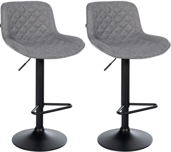 Lot de 2 tabourets de bar tissu kasson