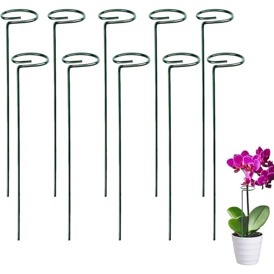 Lot de 10 tuteurs en métal pour plantes