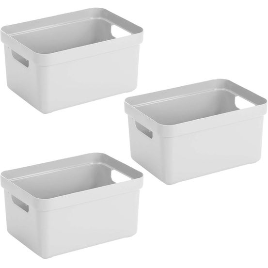 Boite de rangement sigma home box 13 l (lot de 3) blanc