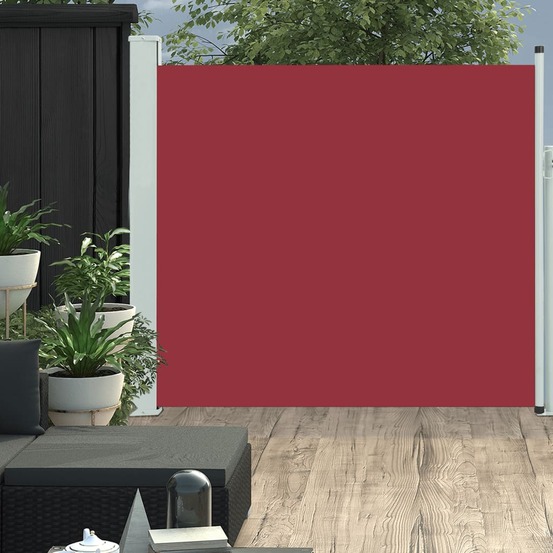 Auvent latéral rétractable de patio 170x300 cm rouge