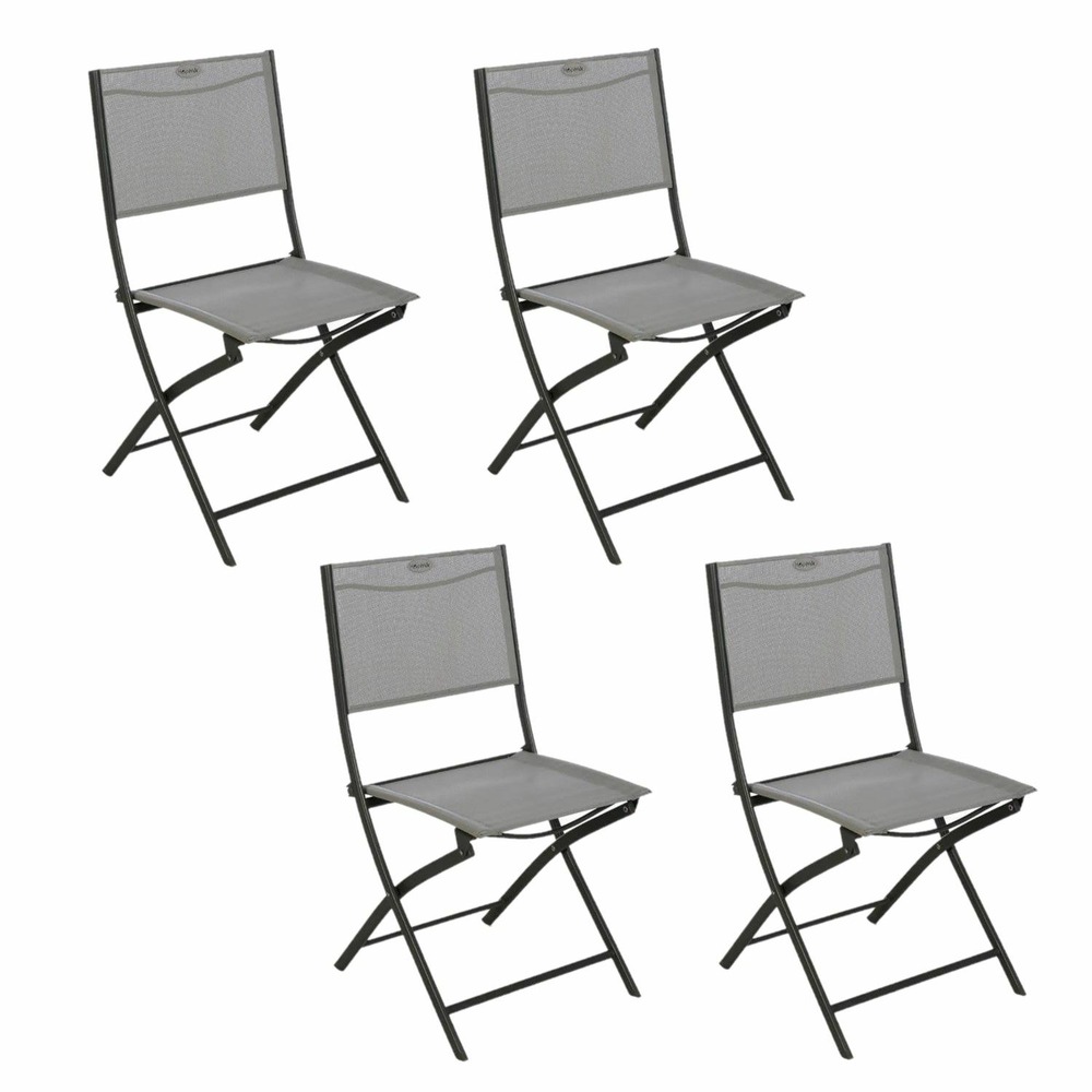 Lot de 4 chaises de jardin pliables modula