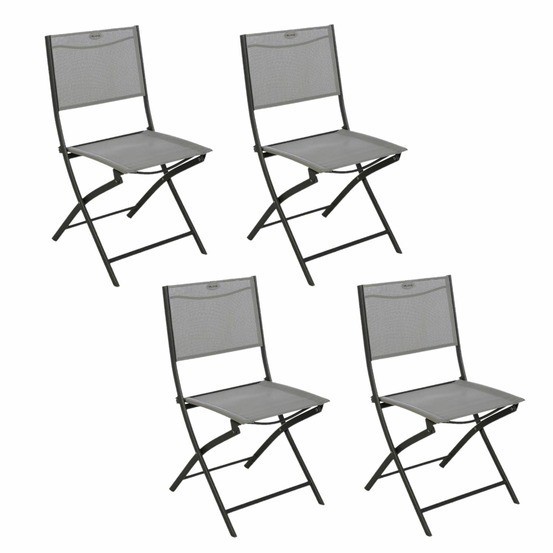 Lot de 4 chaises de jardin pliables modula
