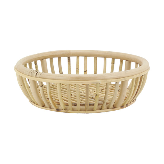 Corbeille ronde en rotin naturel