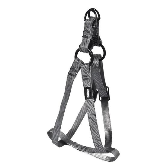 Harnais réfléchissant réglable en nylon gris - ajustable 50-65 cm