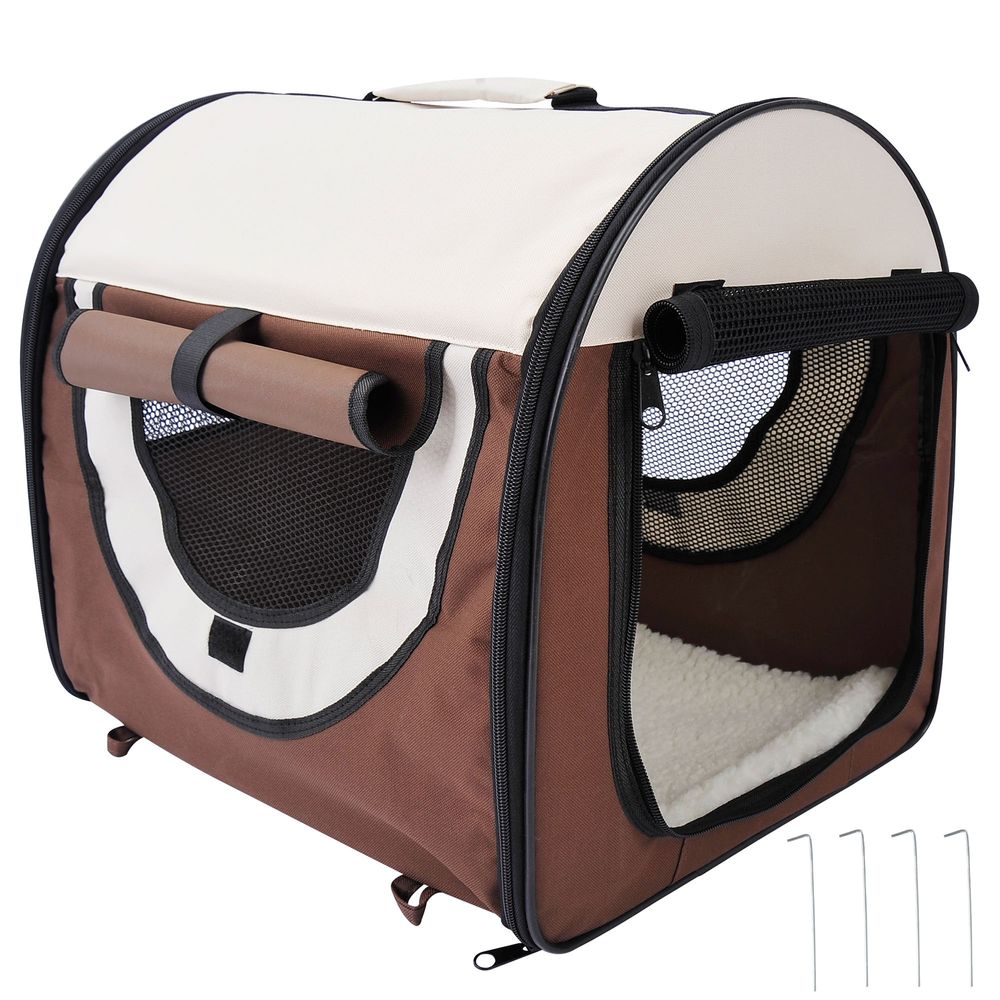 Sac de transport chien chat oxford pour voyage pliable respirant 46x36x41cm multicolore
