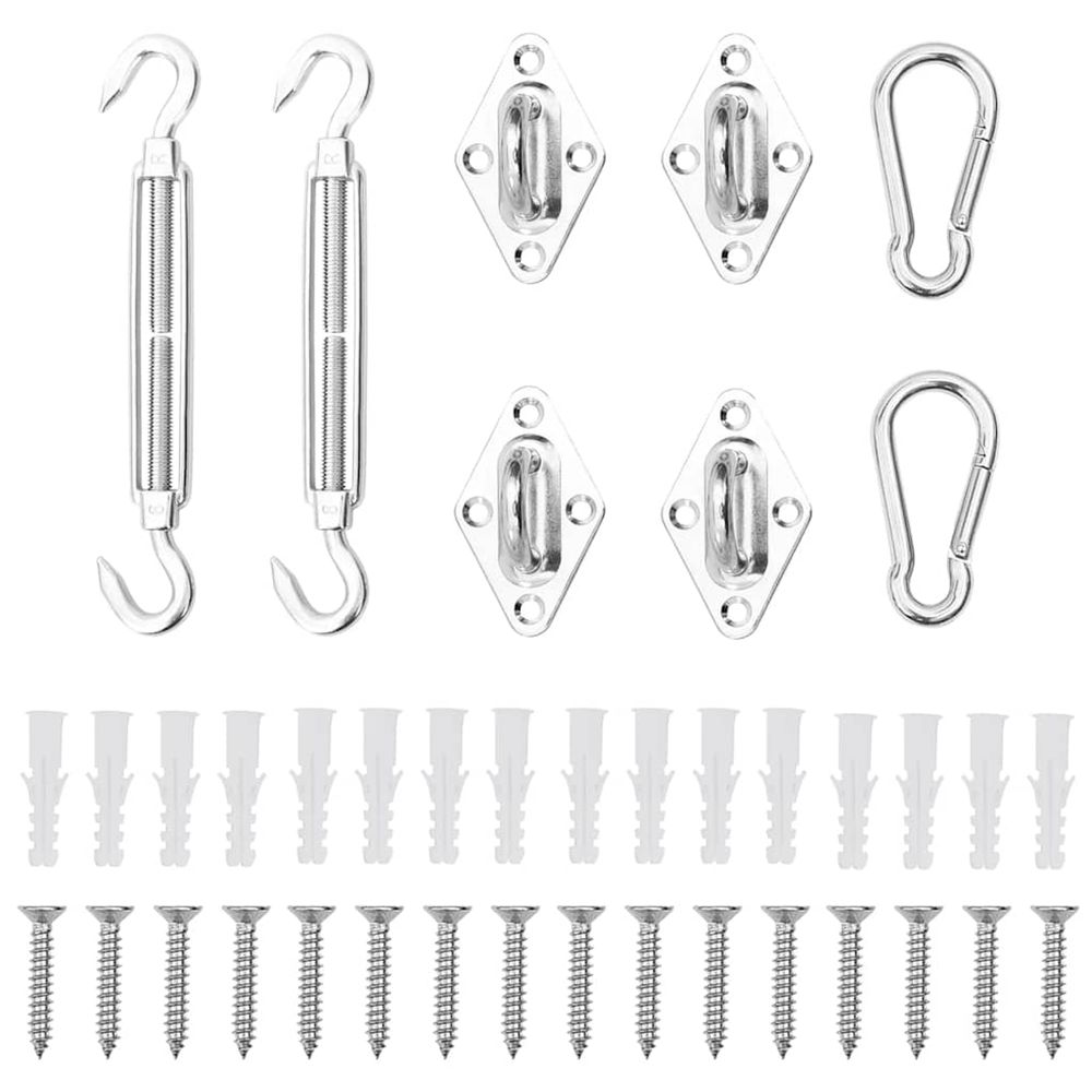 Jeu d'accessoires de voile d'ombrage 8 pcs acier inoxydable
