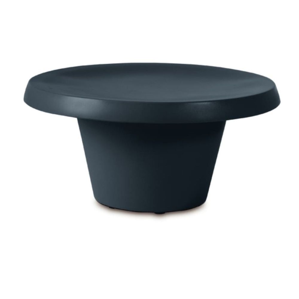 Table basse cona ø 79cm h38cm. Polyéthylène rotomoulé graphite. | Truffaut