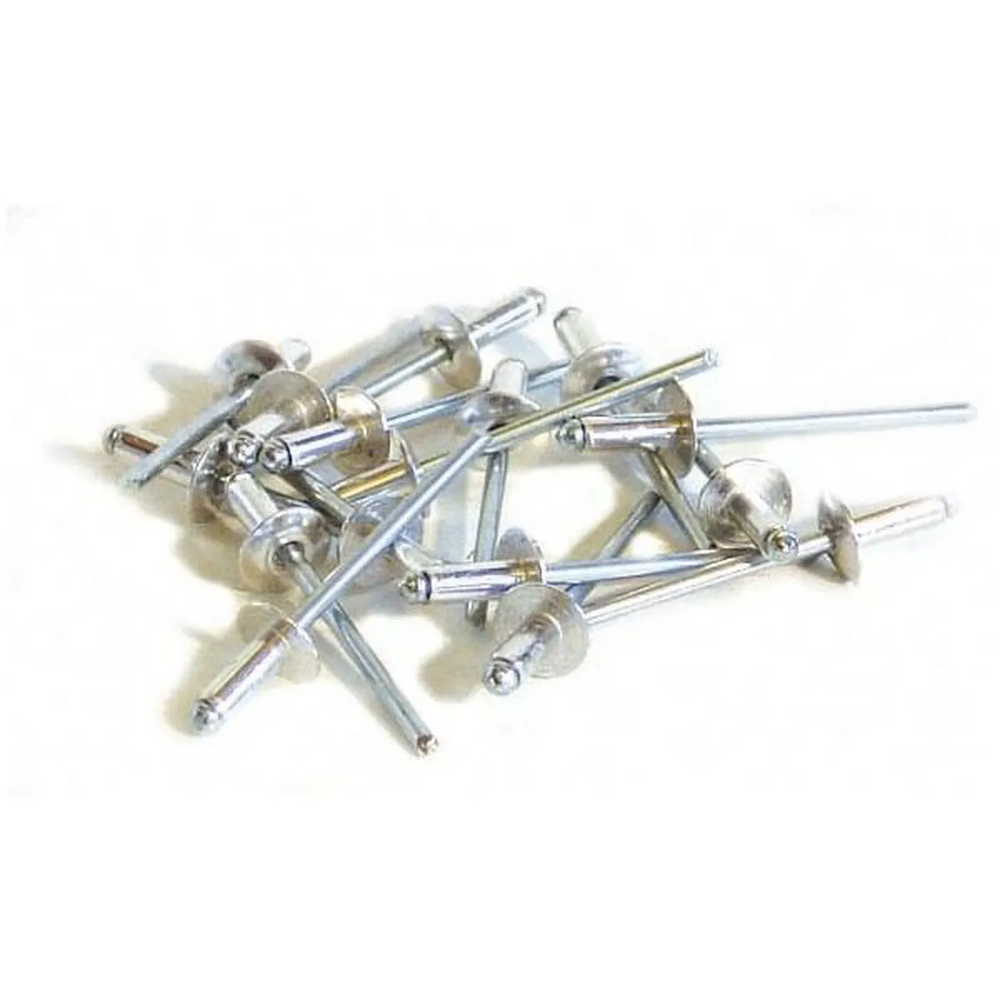 75 rivets alu / acier à tête large ø 4 x 10 mm