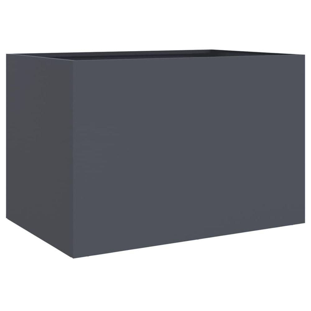 Jardinière d'extérieur anthracite 62x47x46 cm acier