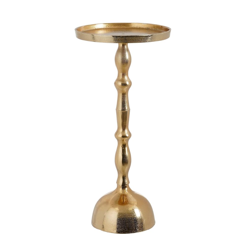 Mica decorations duco table d'appoint - h54 x ø25 cm - fsc 100% - aluminium recyclé - doré