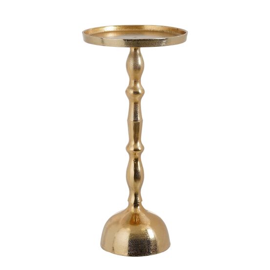 Mica decorations duco table d'appoint - h54 x ø25 cm - fsc 100% - aluminium recyclé - doré