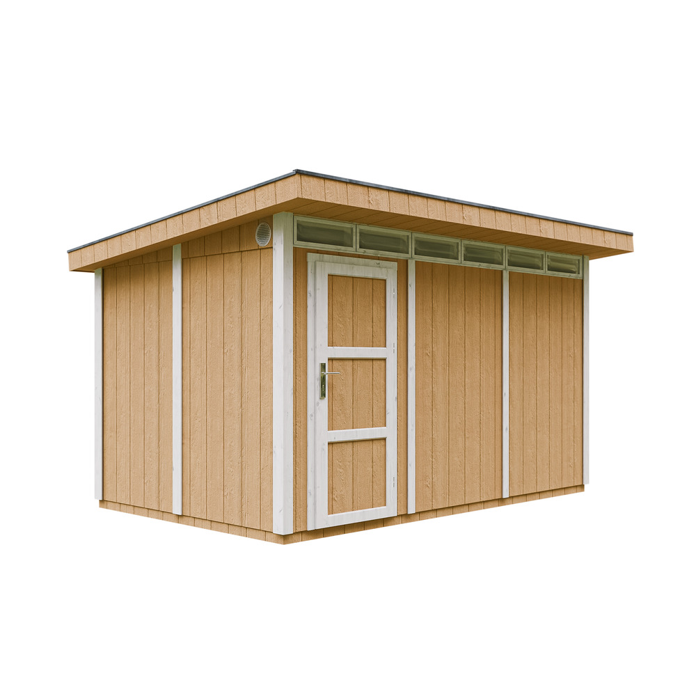 Abri de jardin à base de bois en panneaux lp smartside 9m²-avec sol l412xl279xh237cm-timbela m904- couleur de peinture harvest honey