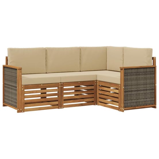 Ensemble de canapés d'extérieur 4 pc polyester