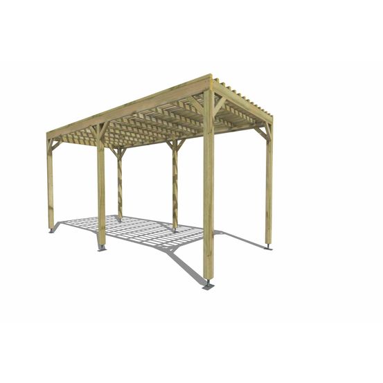 Pergola bois • 2m x 5m • indépendante • sens largeur • lattage bois • livraison comprise