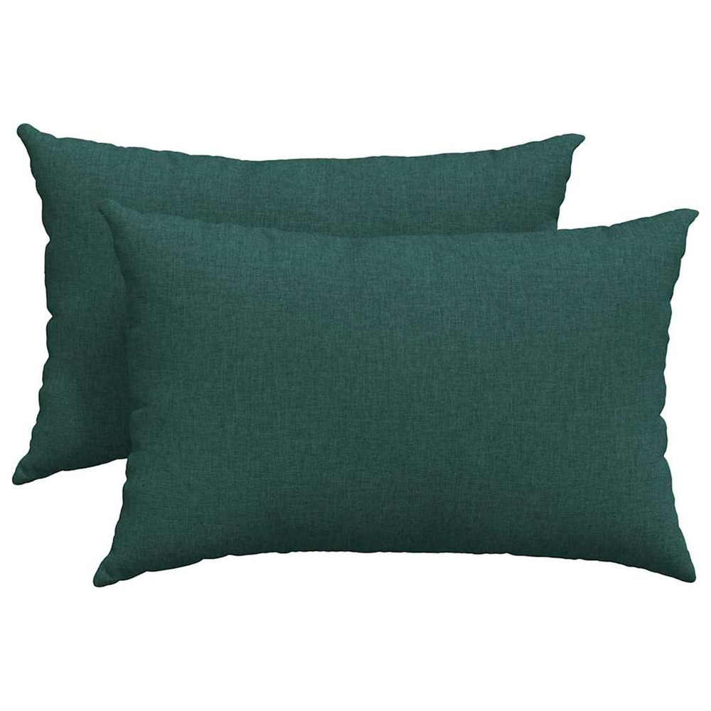 Coussins de canapé 2 pcs vert foncé 60 x 40 cm tissu