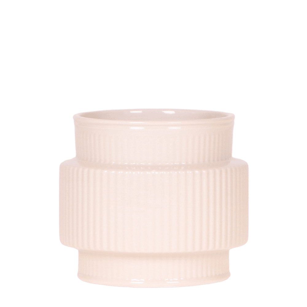 Cache-pot allure blanc - ø9 cm x h10,5 cm