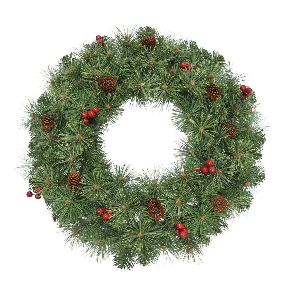 Black box trees warth couronne de noël avec décoration - ø60 cm - vert
