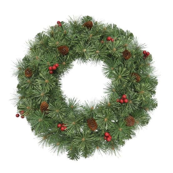 Black box trees warth couronne de noël avec décoration - ø60 cm - vert