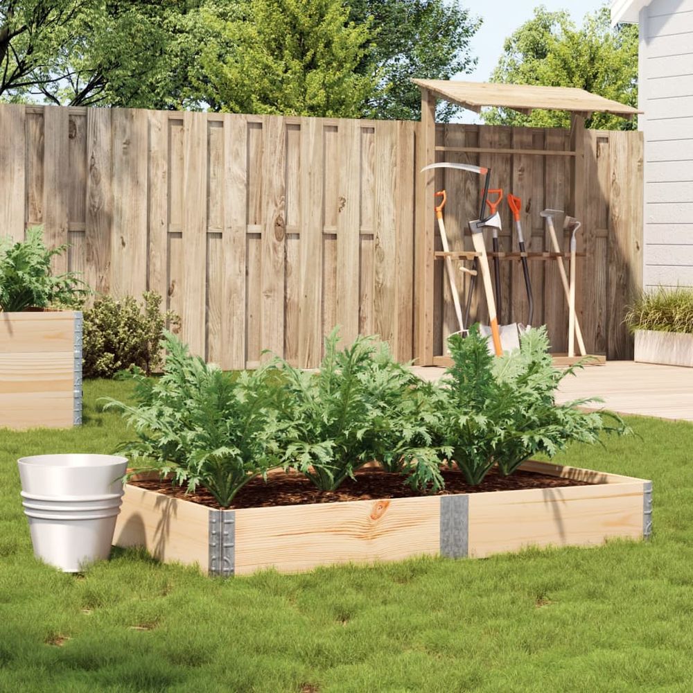 Carré potager surélevé en pin massif modulable pour jardin et potager 150x100cm