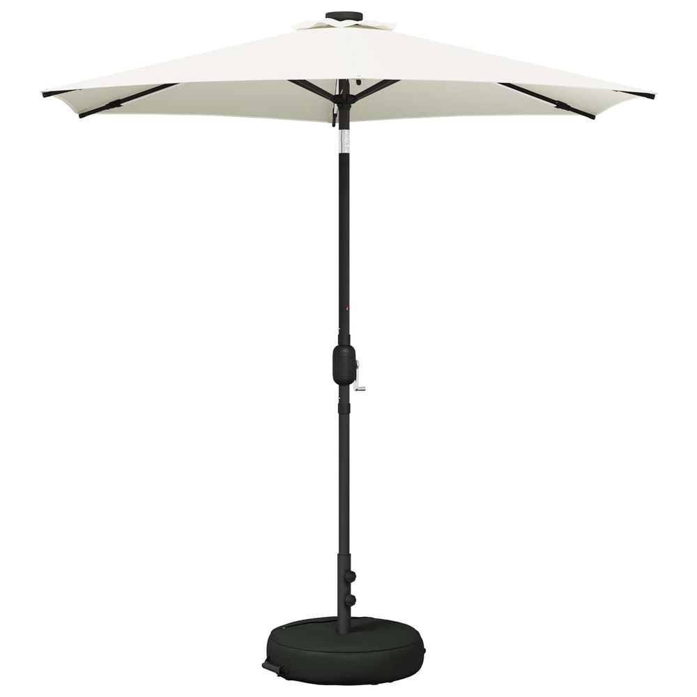 Parasol de jardin avec lumières led et base 230 x 230 cm