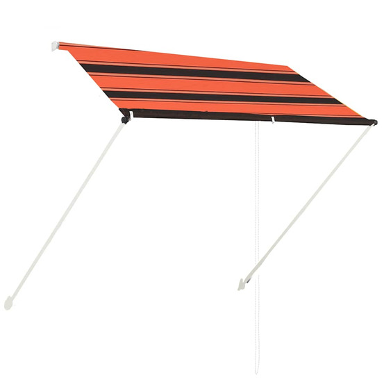 Auvent rétractable 200x150 cm orange et marron