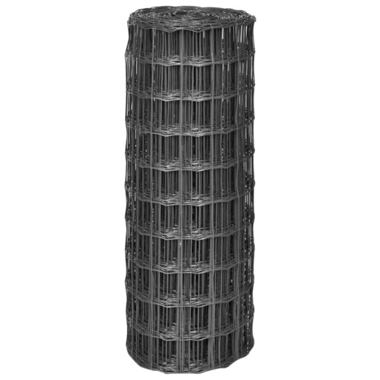 Clôture euro acier 25 x 1 m gris