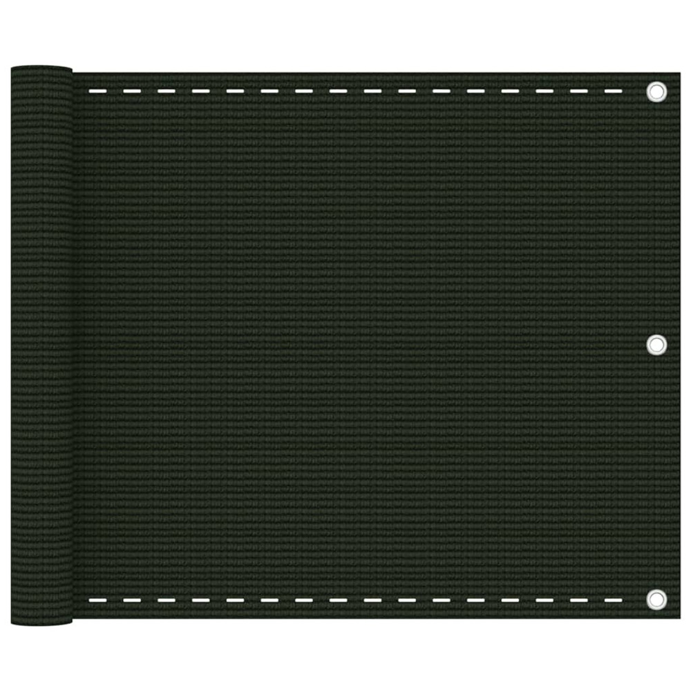 Écran de balcon vert foncé 75x600 cm pehd