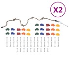 Pierres d'escalade avec corde 50 pcs multicolore