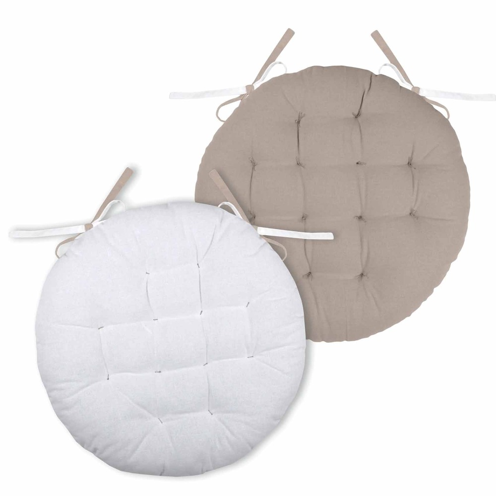 Lovely casa - galette de chaise ronde et bicolore