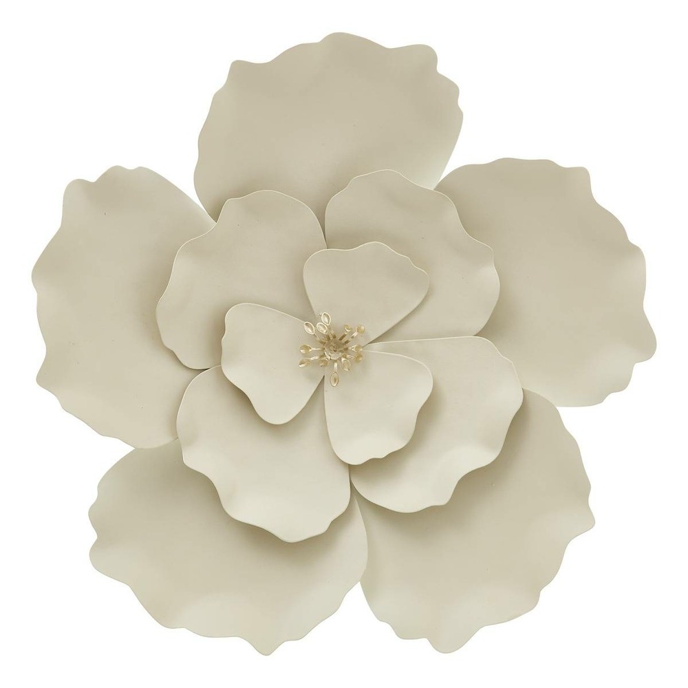 Décoration murale flok 29x29cm beige