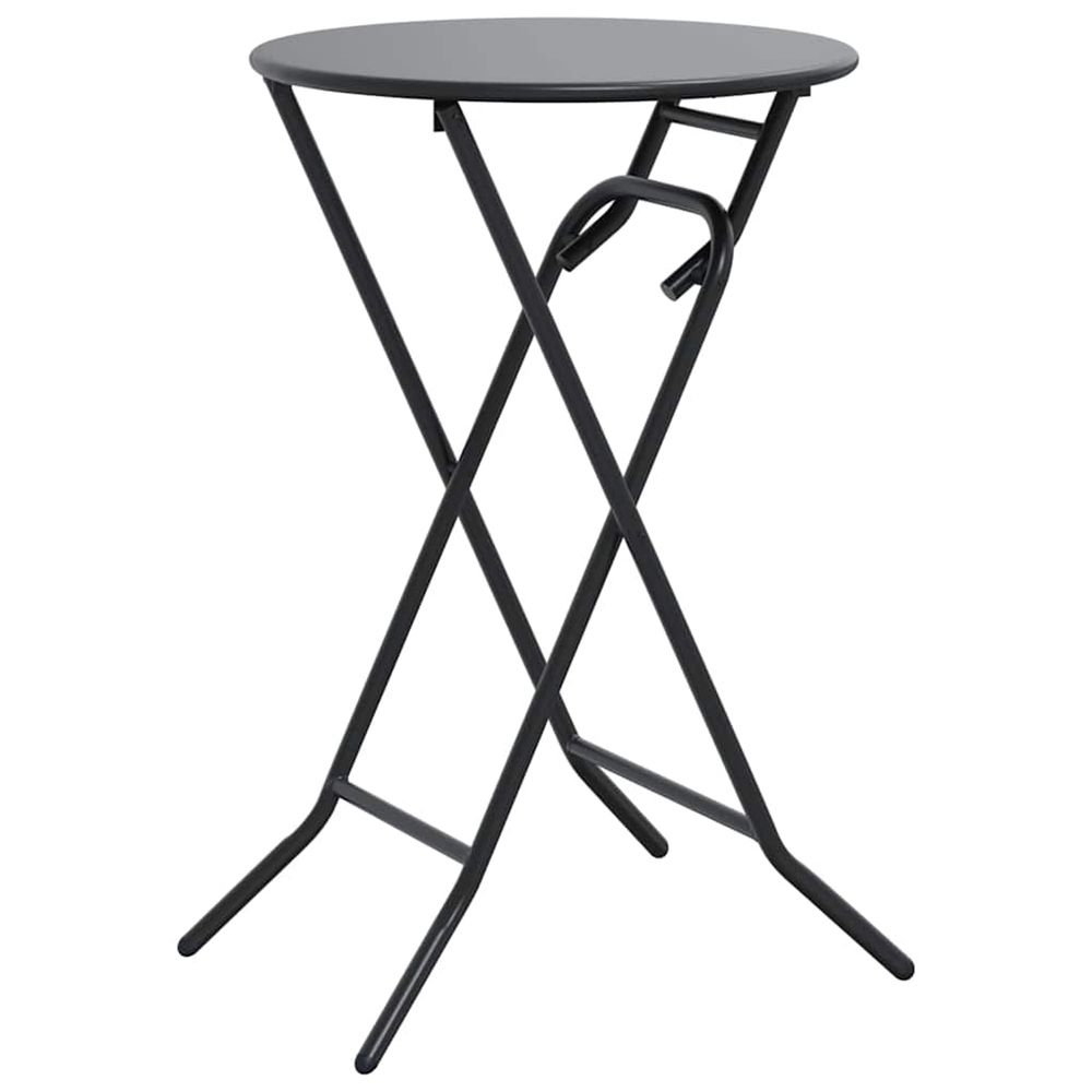 Table de jardin anthracite 50 x 50 x 72 cm métal