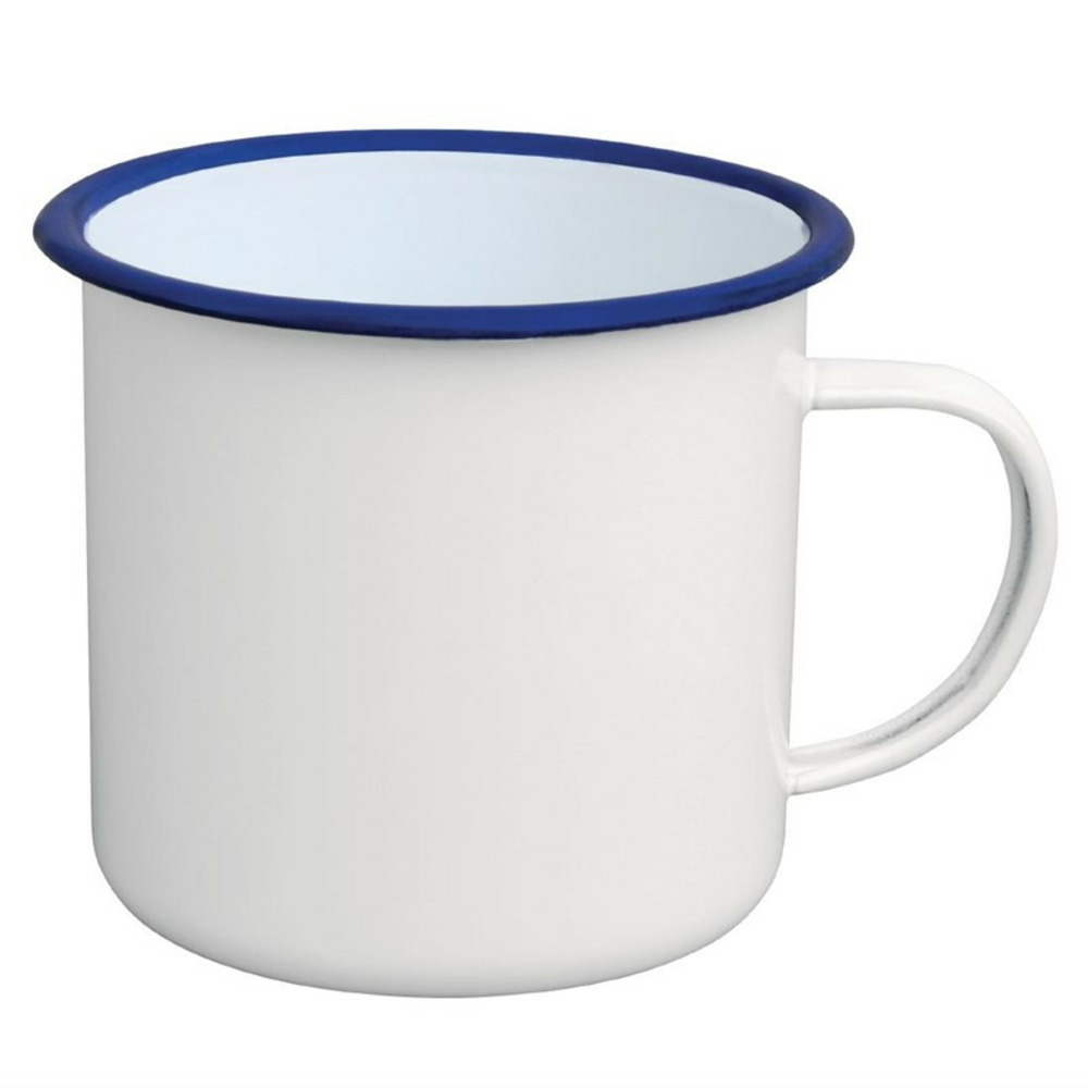 Mug à soupe pour bar restaurant en acier emaillé 670 ml - lot de 6 - olympia